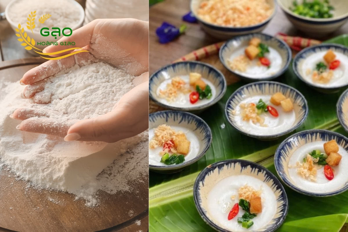 Bột gạo làm bánh bèo