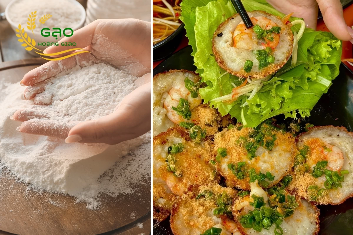 Bột gạo làm bánh khọt
