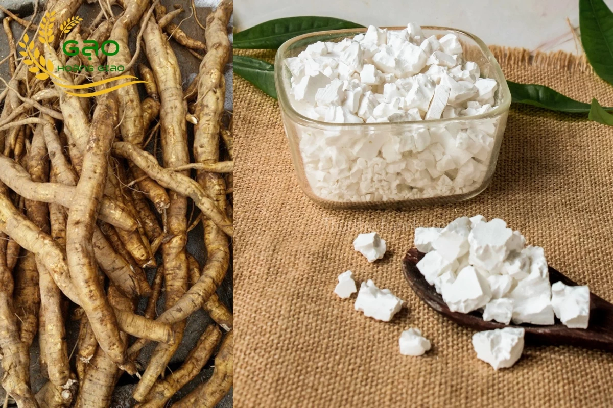 Bột sắn dây được làm từ củ sắn dây