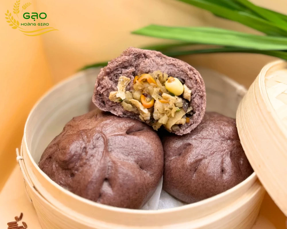 Cách làm bánh bao gạo lứt nhân rau củ