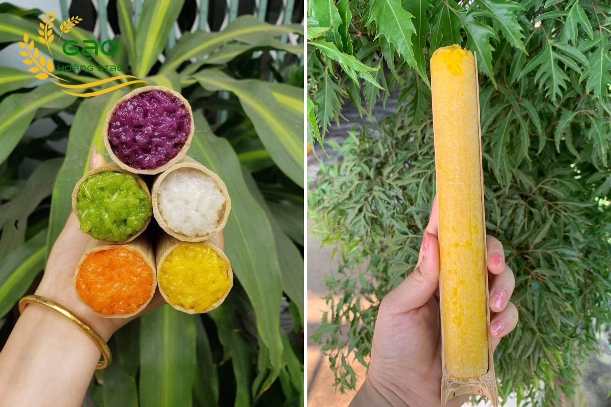 Món cơm lam nếp lào