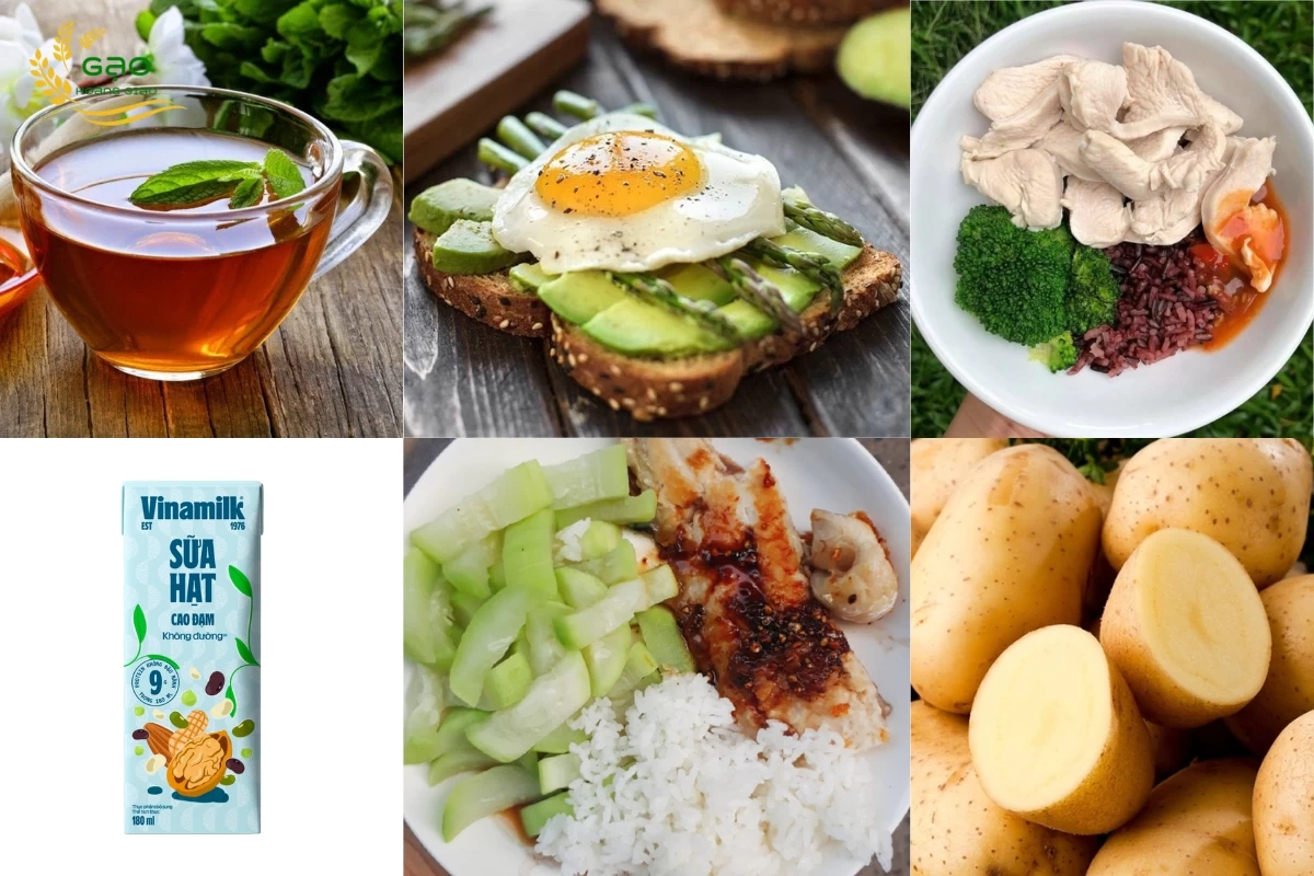 Các món trong thực đơn Eat Clean ngày 2