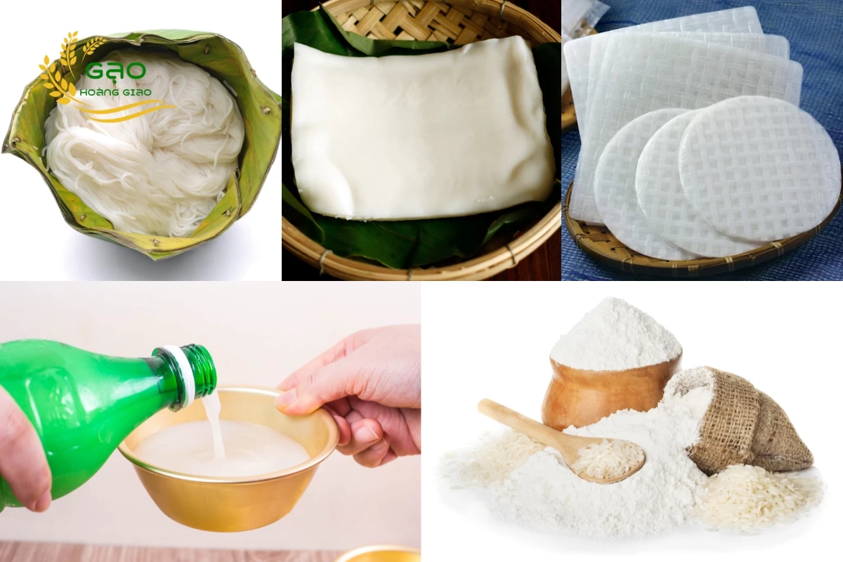 Gạo CL 555 được dùng làm nguyên liệu chế biến món bún, bánh phở, bánh tráng, bột bánh và rượu