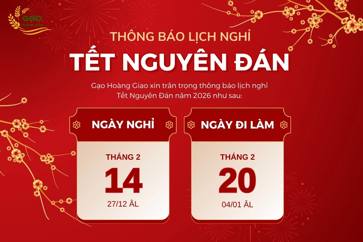Thông báo nghỉ Tết Nguyên Đán 2026