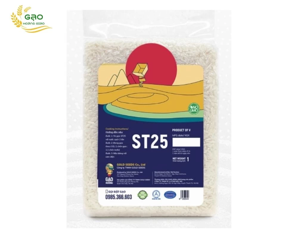 Mẫu tem nhãn dán bao gạo