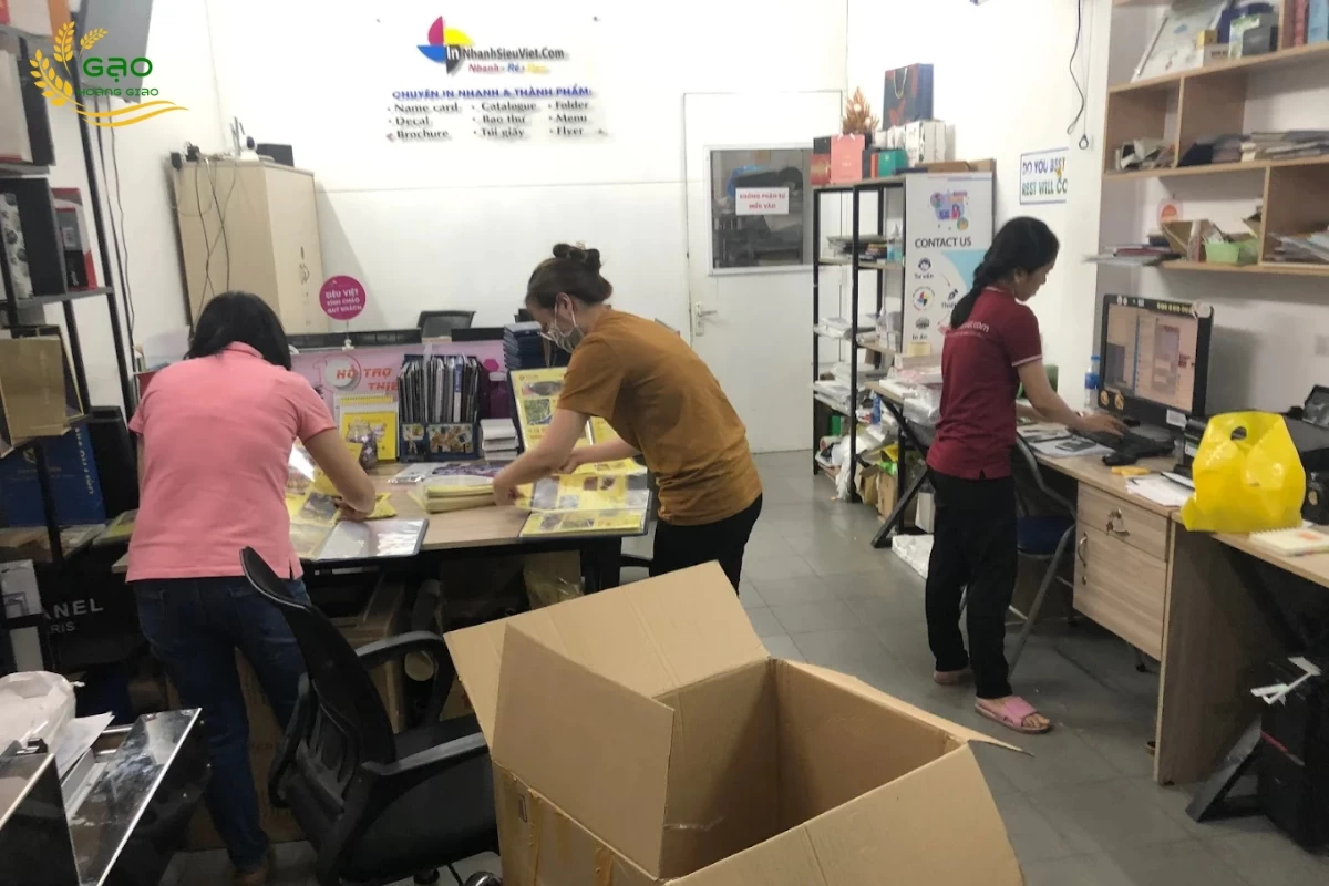 Xưởng in card visit bán gạo - In Nhanh Siêu Việt