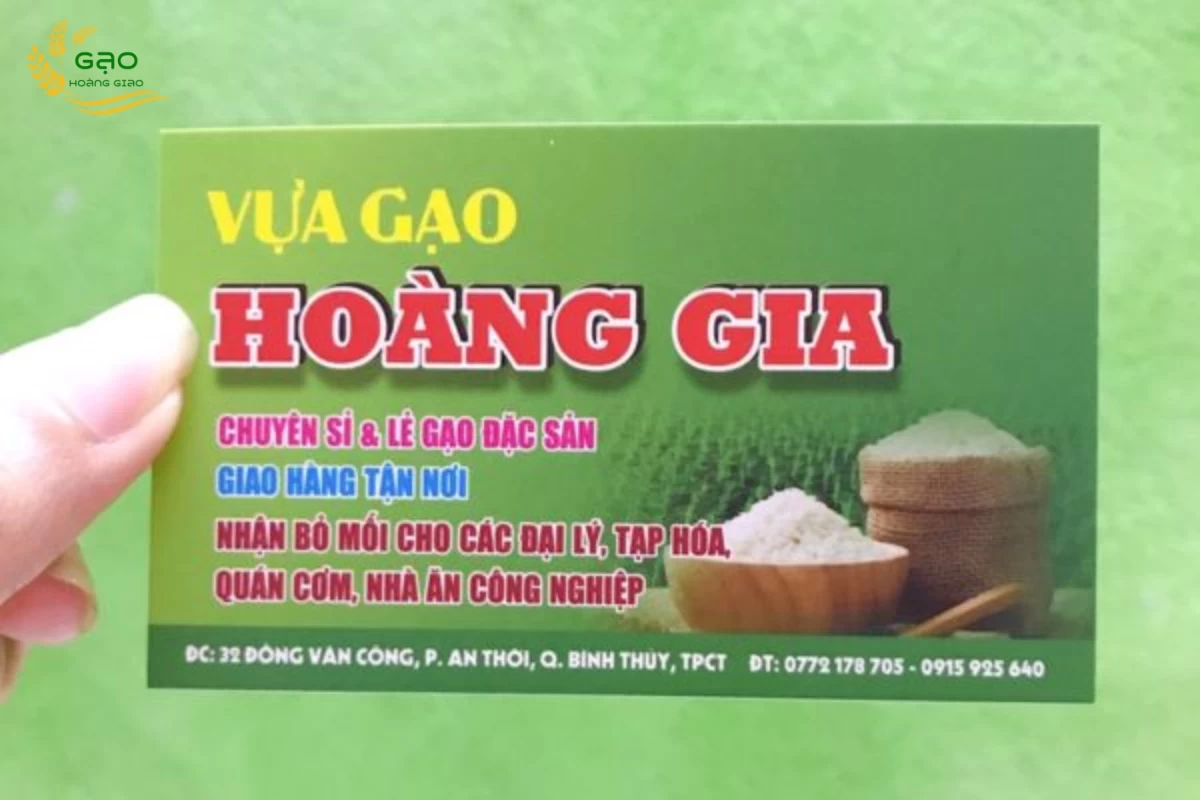 Mẫu card visit bán gạo