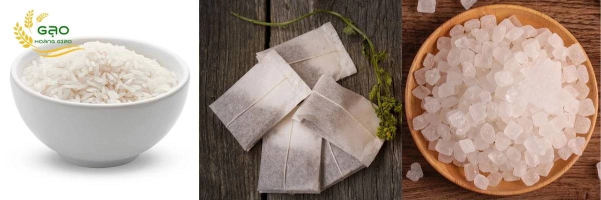 Nguyên liệu làm trà gạo rang