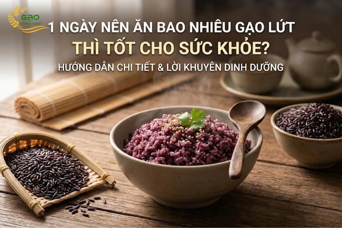 Gạo lứt và chén cơm gạo lứt