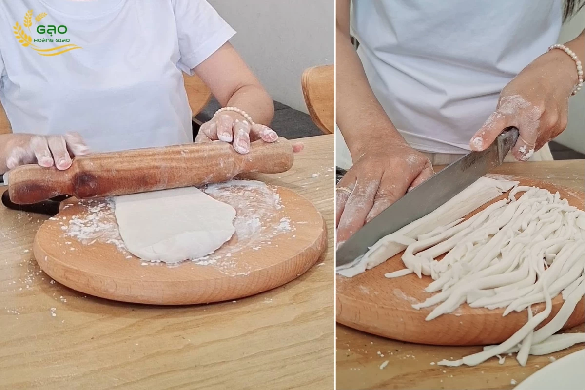 Cán và cắt sợi bánh canh