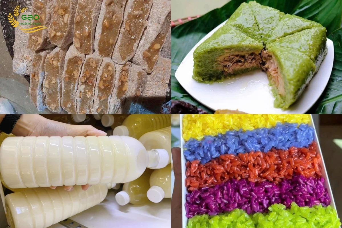 Các món ngon được làm từ gạo nếp cái hoa vàng