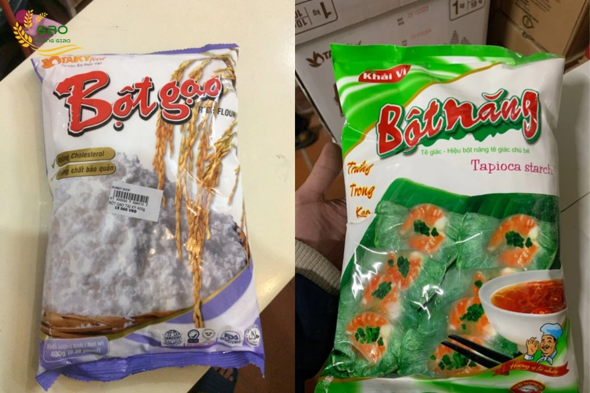 Bột gạo và bột năng là hai nguyên liệu chính của món bánh hỏi